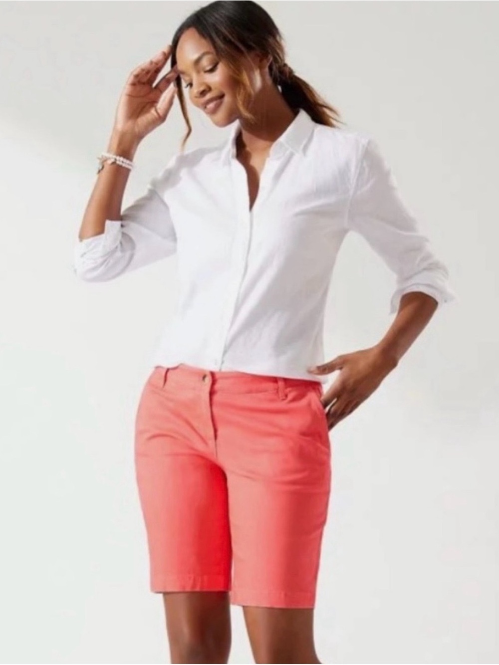 Tommy Bahama Boracay Bermuda Shorts Size 12 - 10” Inseam - CORAL